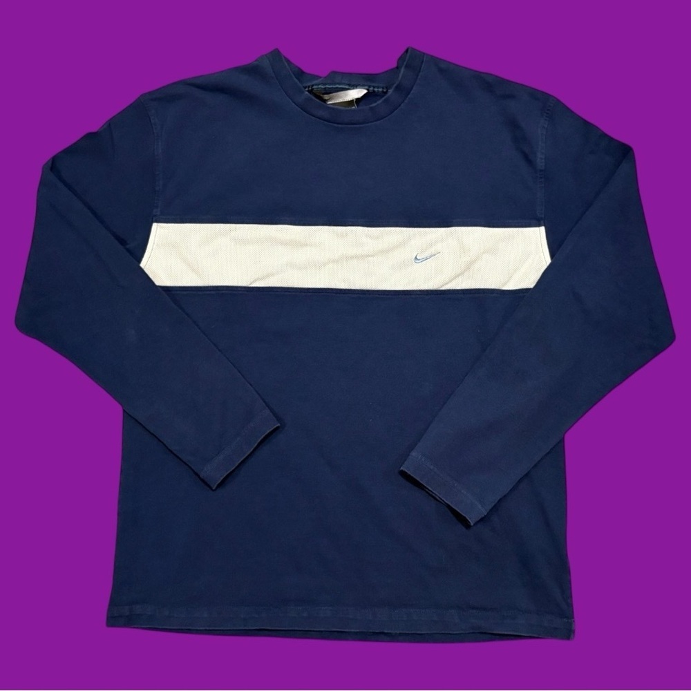 90s Nike Long Sleeve Mesh Stripe Tee